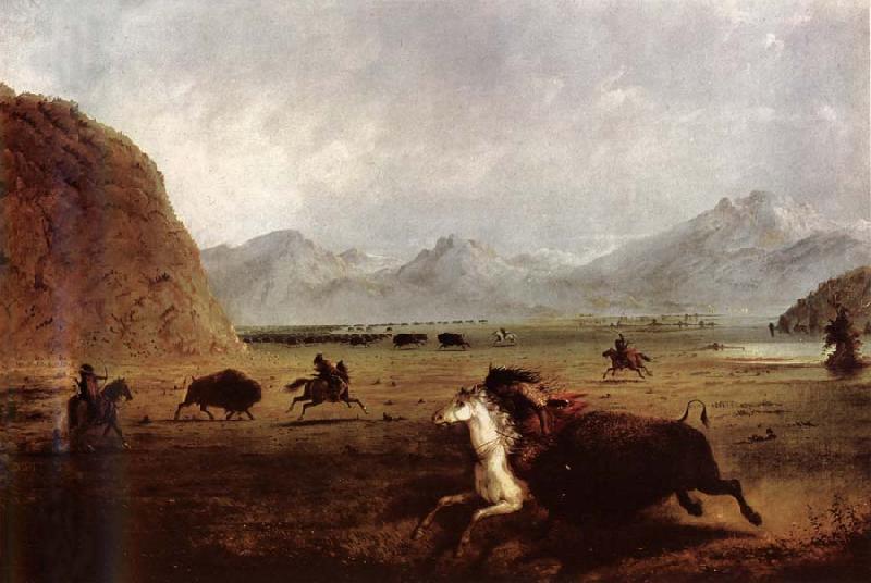 Alfred Jacob Miller Buffalo Hunt oil painting image